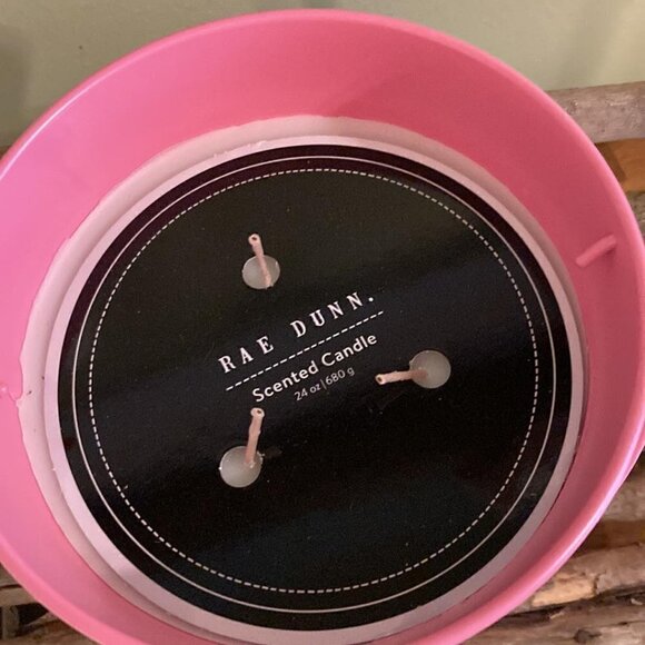 NEW Rae Dunn PINK "HELLO SUMMER" CITRONELLA & COCONUT PATIO CANDLE BUCKET - Picture 2 of 10